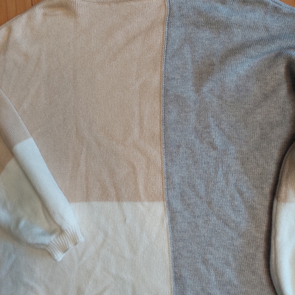 Coastal granny color block raglan sleeve sweater  xl - Picture 2 of 4